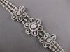 ESTATE LARGE 5.39CT DIAMOND 14KT WHITE GOLD CLUSTER MULTI FLOWER TENNIS BRACELET