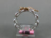 ESTATE LARGE .58CT WHITE & PINK DIAMOND 18KT WHITE & ROSE GOLD 3D BUTTERFLY RING