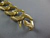 ESTATE WIDE & LONG 14KT YELLOW GOLD 3D CLASSIC HANDCRAFTED SOLID LINK BRACELET