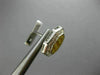 ESTATE LARGE 1.5CT WHITE & INTENSE FANCY YELLOW DIAMOND 18K WHITE GOLD CUFFLINKS