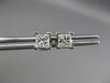 ESTATE LARGE 1.0CT PRINCESS DIAMOND 14KT WHITE GOLD STUD EARRINGS 5mm #23819