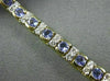 ESTATE WIDE 11.80CT DIAMOND & AAA TANZANITE 14KT W&Y GOLD BRACELET STUNNING 1913