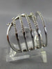 ESTATE LARGE .33CT DIAMOND 14KT WHITE GOLD 3D MULTI ROW ETOILE TRIANGULAR RING