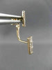 ESTATE .31CT ROUND & BAGUETTE DIAMOND 14KT ROSE GOLD ELONGATED HANGING EARRINGS
