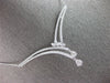 1.69CT DIAMOND 14K WHITE GOLD ROUND & BAGUETTE DOUBLE V SHAPE TEAR DROP NECKLACE