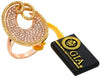 LARGE 1.91CT PINK & FANCY YELLOW DIAMOND 18K YELLOW & ROSE GOLD 3D OVAL FUN RING