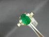 ESTATE 1.42CT DIAMOND & AAA EMERALD 14K YELLOW GOLD CLASSIC OVAL ENGAGEMENT RING