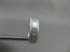 ESTATE WIDE DIAMOND 14K WHITE GOLD 3 STONE ETOILE MENS ANNIVERSARY RING #17838
