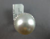 LARGE .44CT DIAMOND & AAA SOUTH SEA PEARL 18K WHITE GOLD ROUND CLASSIC HALO RING
