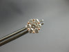 1.04CT DIAMOND 14KT ROSE GOLD 3D CLASSIC FLOWER ROUND INVISIBLE STUD EARRINGS