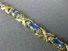 ESTATE 3.38CT DIAMOND & AAA TANZANITE 14KT TWO TONE GOLD 3D LOVE BRACELET #6156