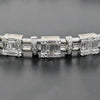 .64CT DIAMOND 18KT WHITE GOLD 3D ROUND & BAGUETTE FLOATING CUFF BANGLE BRACELET