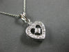 .70CT DIAMOND 14KT WHITE GOLD 3D FILIGREE MILGRAIN HEART FLOATING PENDANT #27668