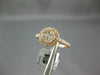 ESTATE .54CT DIAMOND 18KT ROSE GOLD CLUSTER ROUND HALO FILIGREE FRIENDSHIP RING