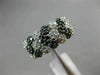 WIDE 1.0CT WHITE & BLACK DIAMOND 14KT WHITE GOLD MULTI ROW MULTI FLOWER FUN RING