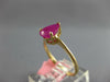 ESTATE 1.63CT RUBY 14KT YELLOW GOLD 3D CLASSIC PEAR SHAPE SOLITAIRE FUN RING