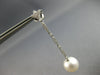 ESTATE LARGE .42CT DIAMOND & AAA SOUTH SEA PEARL 18K WHITE GOLD 3D CHANDELIER EARRINGS