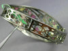 ESTATE LARGE 32.10CT DIAMOND & AAA MULTI COLOR SAPPHIRE 18KT BLACK GOLD BRACELET