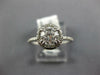 ESTATE 1.17CT DIAMOND 14KT WHITE GOLD 3D CLASSIC ROUND HALO ENGAGEMENT RING