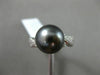 ESTATE .28CT DIAMOND 14KT WHITE GOLD 3D AAA TAHITIAN PEARL CRISS CROSS LOVE RING