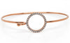 .31CT DIAMOND 18KT ROSE GOLD 3D CLASSIC CIRCLE OF LIFE LOVE KNOT BANGLE BRACELET