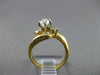 ESTATE .71CT DIAMOND 18KT Y&W GOLD ROUND & MARQUISE WAVE ENGAGEMENT RING #17436