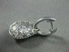 ANTIQUE LARGE 2.13CT DIAMOND FILIGREE 18KT W PEAR SHAPE HANGING EARRINGS #E00655