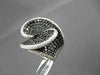 ESTATE LARGE 6.84CT WHITE & BLACK DIAMOND 18KT WHITE GOLD 3D INFINITY HEART RING