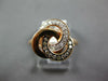 .25CT WHITE & CHOCOLATE FANCY DIAMOND 14KT ROSE GOLD LOVE KNOT FLOWER FUN RING