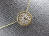 ESTATE .50CT DIAMOND 14K YELLOW GOLD 3D CLASSIC CLUSTER BEZEL ROUND FUN NECKLACE