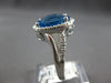 LARGE 4.83CT DIAMOND & AAA BLUE TOPAZ 14KT WHITE GOLD FILIGREE FRIENDSHIP RING