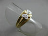 ANTIQUE WIDE DIAMOND 14K WHITE & YELLOW GOLD INFINITY HEART BOW LOVE RING #21069