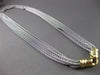 ESTATE 14KT WHITE & YELLOW GOLD MULTI STRANDED NECKLACE WITH LOBSTER LOCK #775