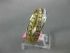 ESTATE LARGE 2.21CT DIAMOND 18K TRI COLOR GOLD ETERNITY TRINITY ANNIVERSARY RING
