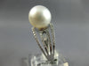 LARGE .33CT DIAMOND & AAA SOUTH SEA PEARL 18K WHITE GOLD MULTI ROW INFINITY RING