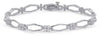 .38CT DIAMOND 14KT WHITE GOLD CLASSIC FLOWER SQUARE BY THE YARD TENNIS BRACELET