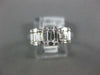 .57CT DIAMOND 18KT WHITE GOLD 3D ROUND & BAGUETTE CLUSTER SQUARE ENGAGEMENT RING