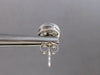 ESTATE .28CT DIAMOND 14KT WHITE GOLD ROUND INVISIBLE BEZEL CLUSTER STUD EARRINGS