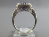 LARGE 4.51CT DIAMOND & AAA AMETHYST 14KT WHITE GOLD 3D CUSHION & ROUND HALO RING