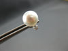 ESTATE .10CT DIAMOND & AAA SOUTH SEA PEARL 14KT WHITE GOLD CLASSIC STUD EARRINGS
