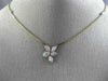 1.54CT WHITE & PINK DIAMOND 18K WHITE & ROSE GOLD 3D BY THE YARD FLOWER NECKLACE