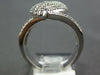 ESTATE LARGE .92CT DIAMOND 14KT WHITE GOLD 3D MULTI ROW MARQUISE SHAPE FUN RING