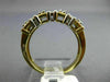 ESTATE WIDE .60CT ROUND & BAGUETTE DIAMOND 14KT 2 TONE GOLD 3D ANNIVERSARY RING