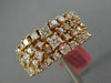 ESTATE WIDE 5.32CT PINK DIAMOND 18K ROSE GOLD MULTI ROW WEDDING ANNIVERSARY RING
