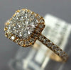 ESTATE 0.59CT DIAMOND 18KT ROSE GOLD SQUARE OCTAGON HALO FRIENDSHIP PROMISE RING