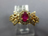 .61CT DIAMOND & AAA RUBY 14KT YELLOW GOLD 3D OVAL & ROUND FRIENDSHIP LOVE RING