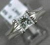 ESTATE .50CT PRINCESS DIAMOND 14KT WHITE GOLD CLASSIC SOLITAIRE ENGAGEMENT RING
