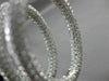 ESTATE MASSIVE 13.13CT DIAMOND 18KT WHITE GOLD OVAL DOUBLE SIDED HOOP EARRINGS
