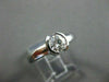 ESTATE WIDE .55CT DIAMOND 14K WHITE GOLD ROUND SEMI BEZEL ENGAGEMENT RING #18137