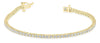 ESTATE 4.0CT DIAMOND 14KT YELLOW GOLD 3D CLASSIC ROUND TENNIS BRACELET